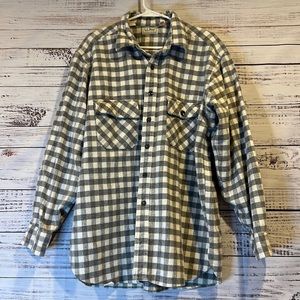 LL Bean Chamois Cloth Checked Shirt Made in USA Size‎ 17
